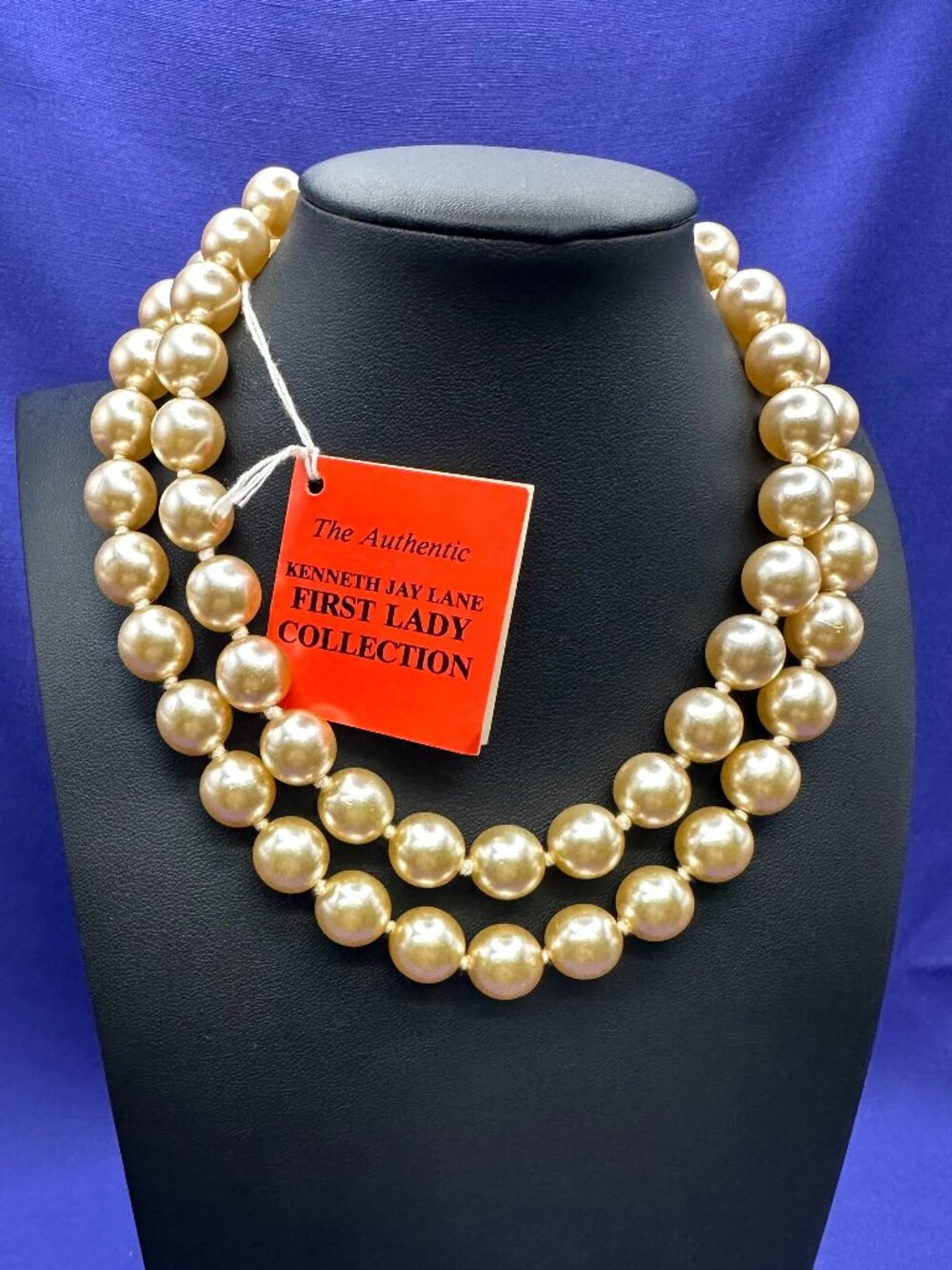 Kenneth J Lane First Lady Collection Faux Pearl Necklace. Original Tag!